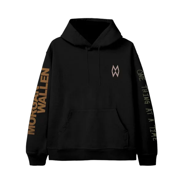 ONE THING AT A TIME BLACK PHOTO HOODIE
