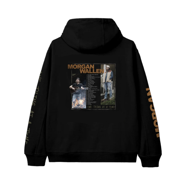 ONE THING AT A TIME BLACK PHOTO HOODIE - Image 2