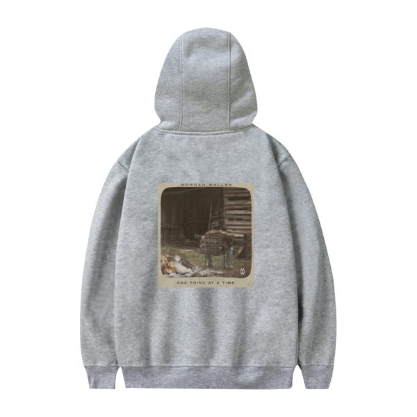 ONE THING AT A TIME ONE YEAR GRAY HOODIE - Image 2