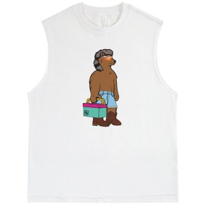 Norris Bear Reversible White Tank