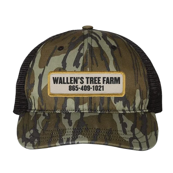 Wallen's Tree Farm Camo Hat Front